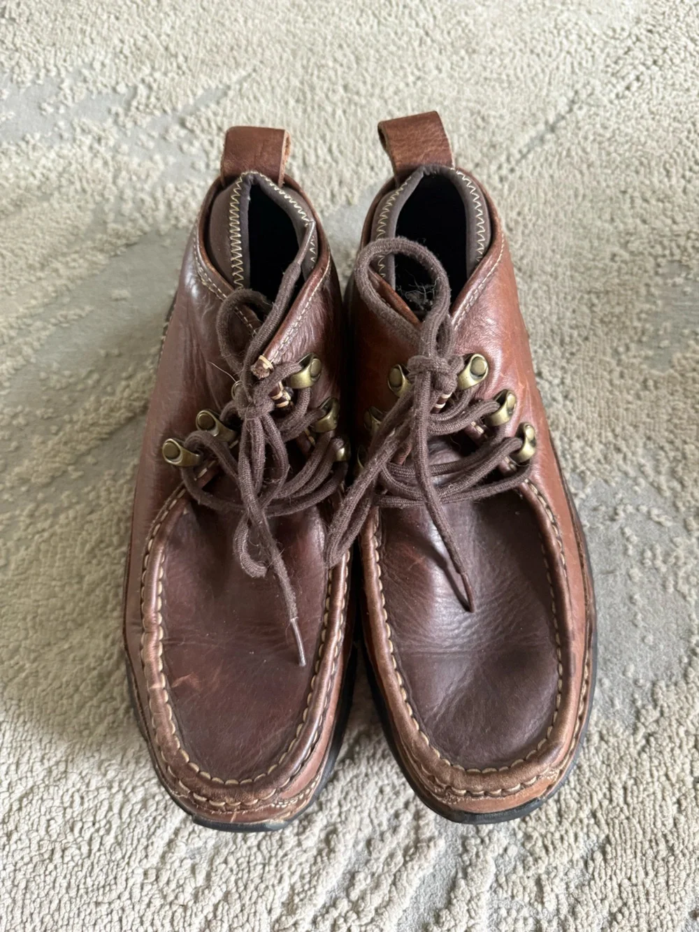 L.L. Bean Allagash Chukka Boots brown leather lace up 8